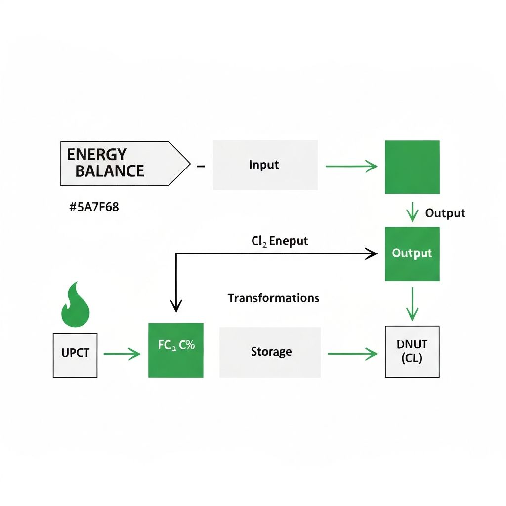Energy balance concept illustration